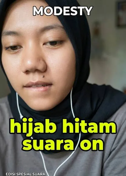 Ometv hijab hitam suara on